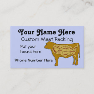 Beef packing and slaughter business card