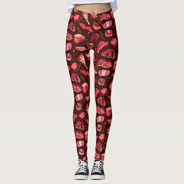 beef parts  pattern   Leggings (Front)