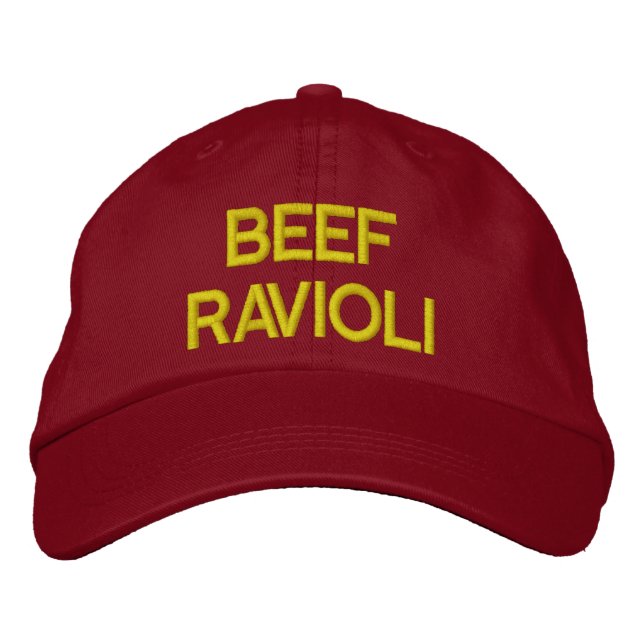 Beef Ravioli Embroidered Hat (Front)