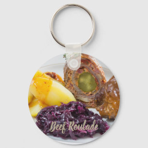 Beef Roulade with potatoes and red cabbage kitchen Key Ring