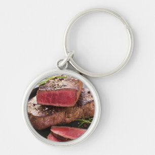 Beef steak key ring