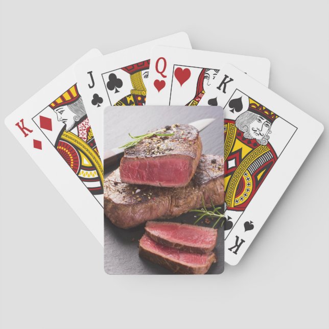 Beef steak playing cards (Back)