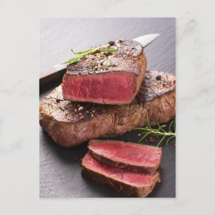 Beef steak postcard