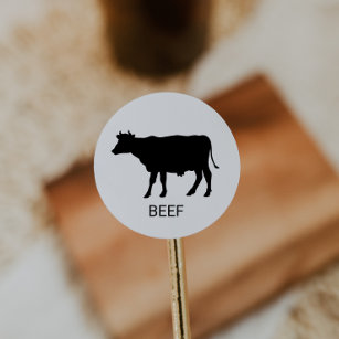 Beef Wedding Meal Choice Classic Round Sticker