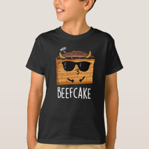 Beefcake Funny Cake Pun Dark BG T-Shirt