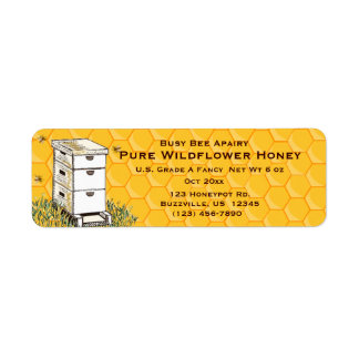 Beehive and Honeycomb Personalised Apiary Style 3