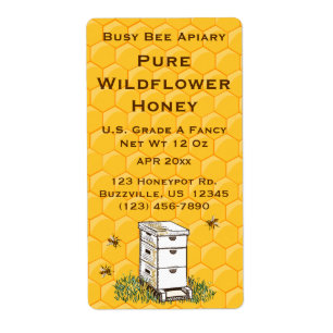 Beehive and Honeycomb Personalized Apiary Rotated