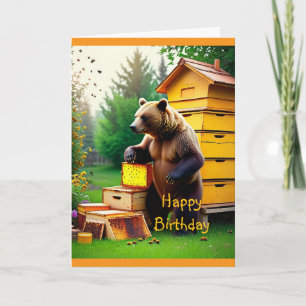 Beehive Bear Card