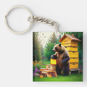 Beehive Bear Key Chain