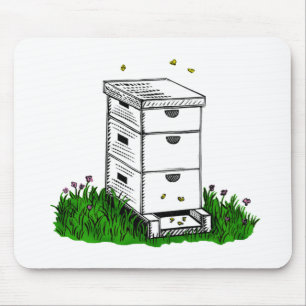 beehive colour mouse mat