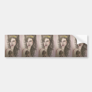 Beehive Girl Praying Bumper Sticker