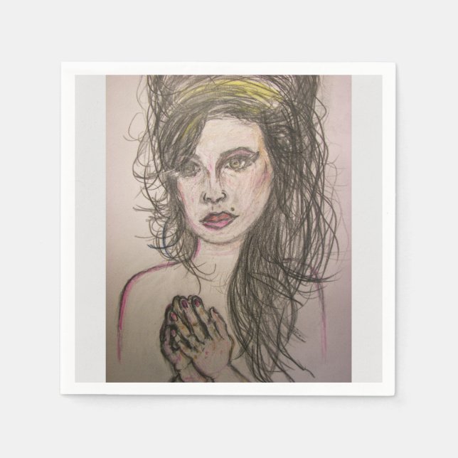 Beehive Girl Praying Napkin (Front)