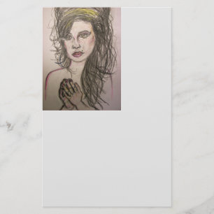 Beehive Girl Praying Stationery