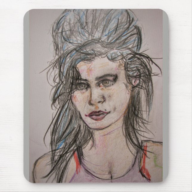 Beehive Girl Walking Mouse Mat (Front)