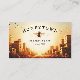 Beehive landscape honey business card