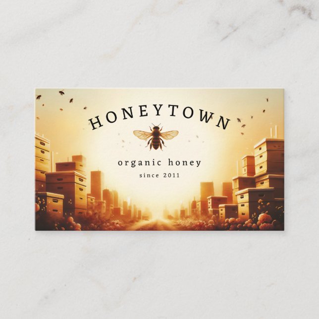 Beehive landscape honey business card (Front)