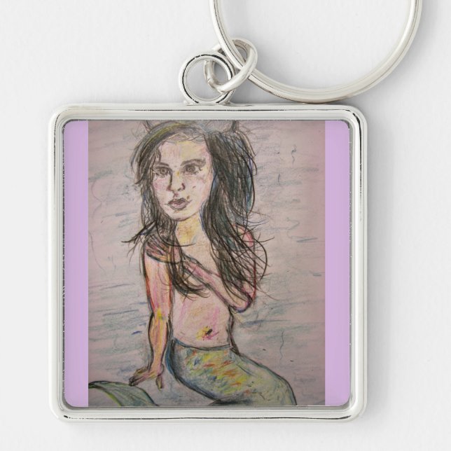 Beehive Mermaid Key Ring (Front)