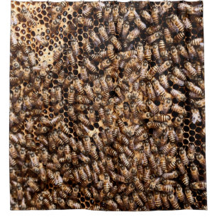 BEEHIVE SHOWER CURTAIN