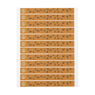 Beehive Tamper-proof Security Seal Amber Wrap Around Label