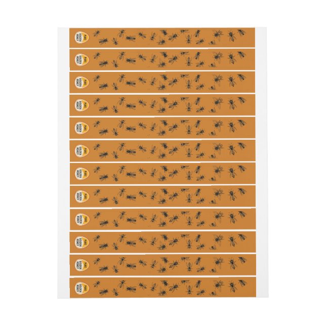Beehive Tamper-proof Security Seal Amber Wrap Around Label (Sheet)