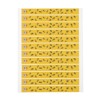 Beehive Tamper-proof Yellow Gold Honey Jar Labels