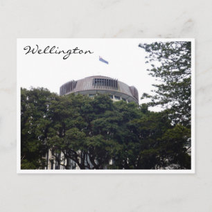 beehive wellington trees postcard