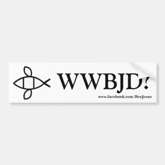 BeeJesus Fish, WWBJD? Bumper Sticker