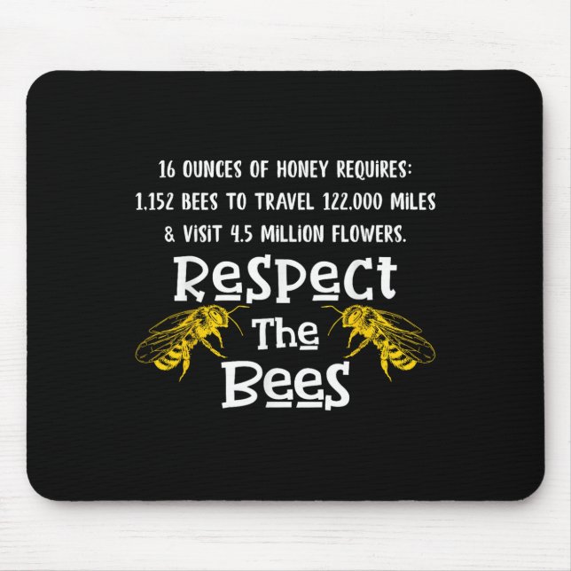 Beekeeng Supplies Honey Bee Hive Bumble Bee Keeper Mouse Mat (Front)