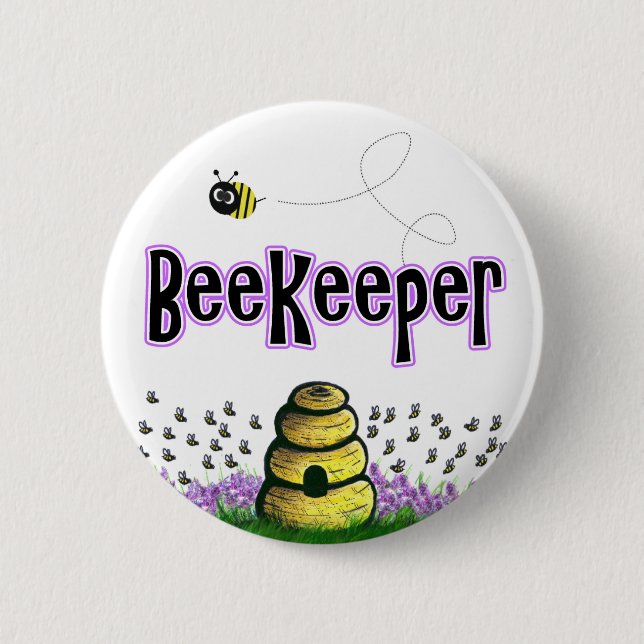beekeeper 6 cm round badge (Front)