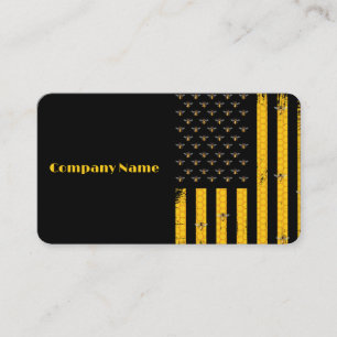 Beekeeper American Flag Business Card