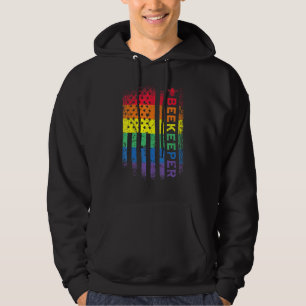 Beekeeper American Flag Honey Bees Beekeeping Hoodie
