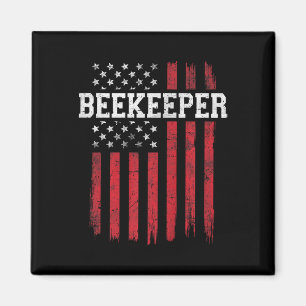 Beekeeper American Flag Usa Patriot Patriotic Magnet