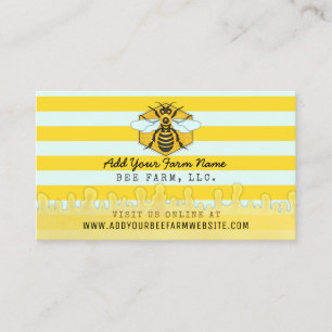 Beekeeper Apiarist Bee Farm   Honeybees Honeycomb Business Card