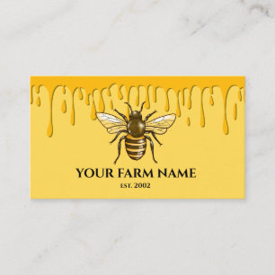 Beekeeper Apiarist Bee Farm Honeybees Honeycomb Business Card