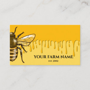 Beekeeper Apiarist Bee Farm Honeybees Honeycomb Business Card