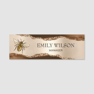 Beekeeper Apiarist Bee Farm Honeybees Honeycomb Name Tag