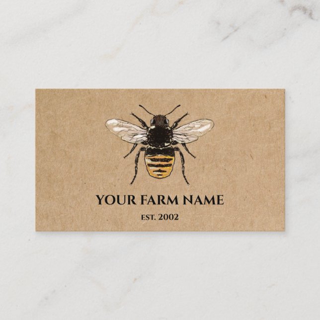Beekeeper Apiarist Bee Farm Honeybees Honeycomb Sq Business Card (Front)