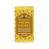 Beekeeper Apiary Honey Jar Labels Honeycomb Bees