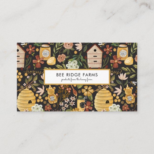 Beekeeper Apiary Honey Products  Business Card (Front)