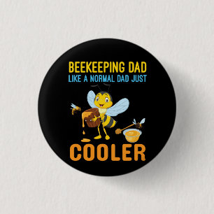 Beekeeper Art BeeKeeping Dad 3 Cm Round Badge