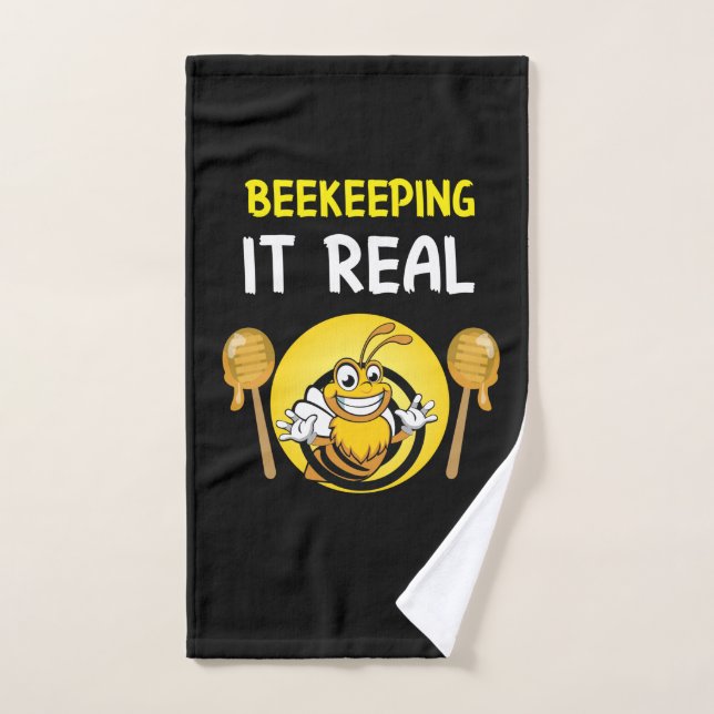 Beekeeper Art BeeKeeping It Real Hand Towel (Hand Towel)