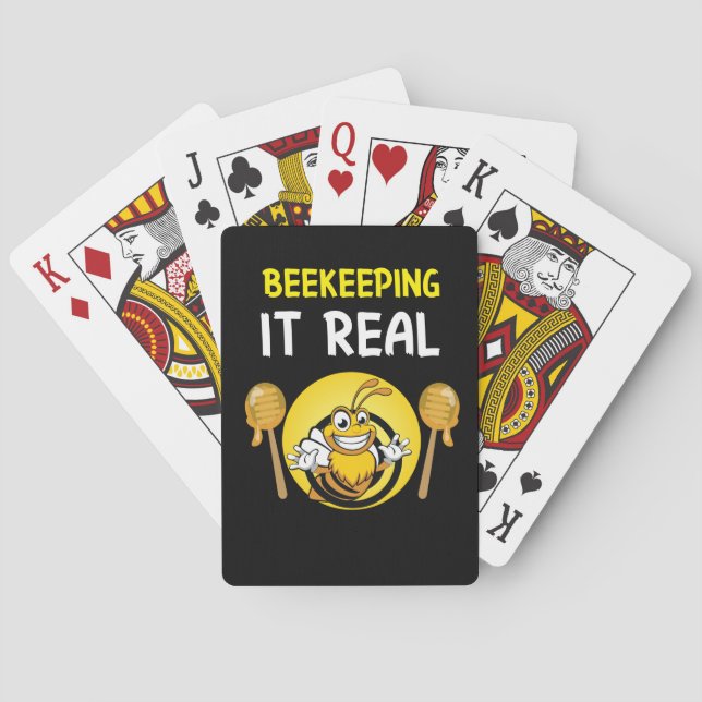 Beekeeper Art BeeKeeping It Real Playing Cards (Back)
