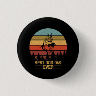 Beekeeper Art Best Dog Dad Ever 3 Cm Round Badge