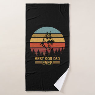 Beekeeper Art Best Dog Dad Ever Bath Towel