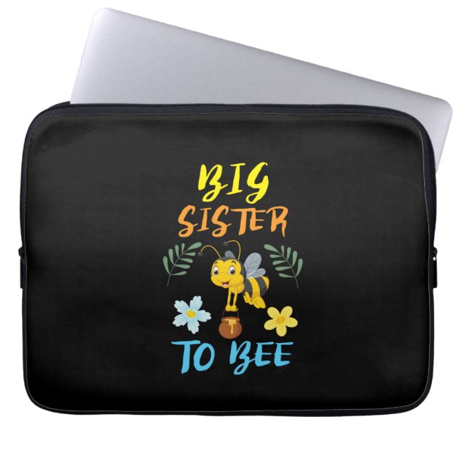 Beekeeper Art Big Sister To Bee Laptop Sleeve (Front)