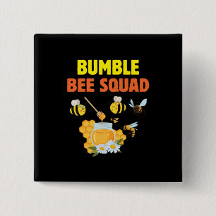 Beekeeper Art Bumble Bee Squad 2 15 Cm Square Badge