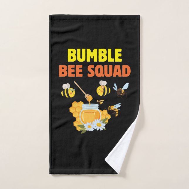 Beekeeper Art Bumble Bee Squad 2 Hand Towel (Hand Towel)