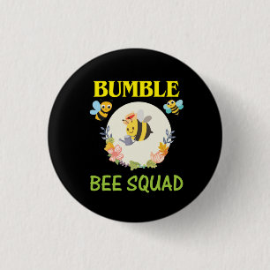 Beekeeper Art Bumble Bee Squad 3 Cm Round Badge