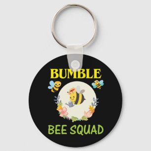 Beekeeper Art Bumble Bee Squad Key Ring