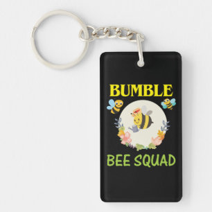 Beekeeper Art Bumble Bee Squad Key Ring
